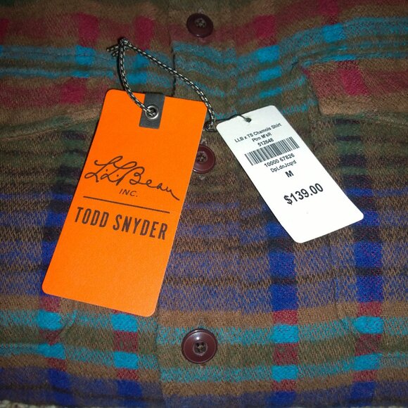 L.L.BEAN x TODD SNYDER Jacquard Pattern Flannel Chamois Shirt - Picture 3 of 12